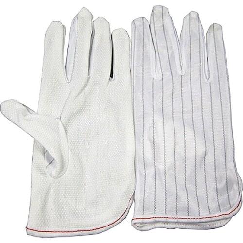 ESD BGA Repairing Soldering Working Antiskid Anti-static Anti-skid White Gloves New Polyester Glove