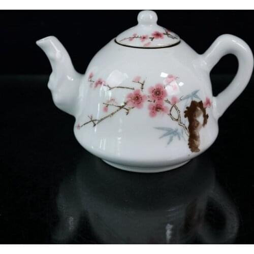 Early collection of old porcelain famille rose small teapot WinePot No.6