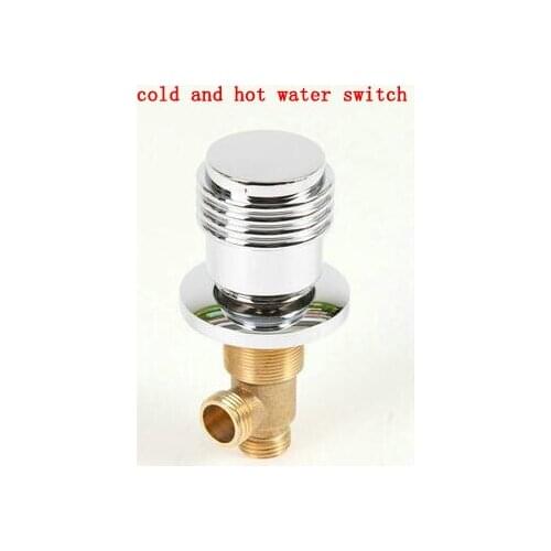3 Type round head cold and hot water switch thread connection, 1 Inlet 1 outlet brass massage bathtub valve faucet accessories