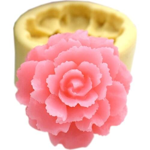 Carnation Flower Candy Fondant Silicone Mold 3D Cake Mold Cupcake Chocolete Baking Molds DIY Aroma Plaster Decoration