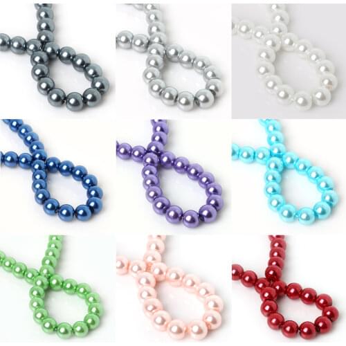 4/6/8/10mm Glass Beads Imitation Pearls Beads Round Pearl Beads For Jewelry Making Bracelet Necklace DIY Jewelry Findings