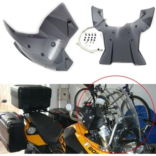 Smoke Black F800 / F650 Motorcycle Windshield Windscreen With Frame Kit For BMW F800 / F650 Double Bubble