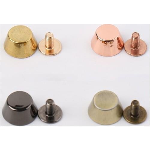 XUNZHE 20Pcs 11mm Metal Arc Bucket Nail Wallet Rivets DIY Handmade Leather Bag Decoration Bottom Buckle Foot Stud Leather Screw