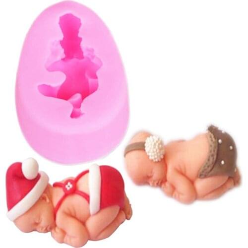 M046 3D Baby Silicone Mold Fondant Mould Cake Decorating Tools Candy Jelly Jello Chocolate Gumpaste,Sugarcraft Mold