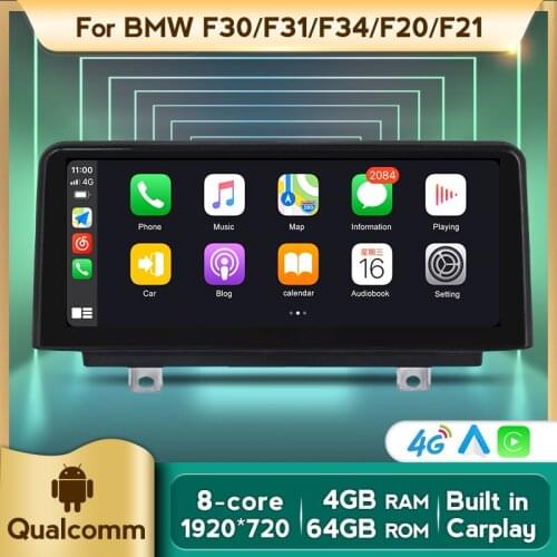 Android 10 Qualcomm 8 Core Car Multimedia Player Display Navigation BT GPS For BMW 3 Series F30 F34 4 Series F32 F33 F36 F20 F21