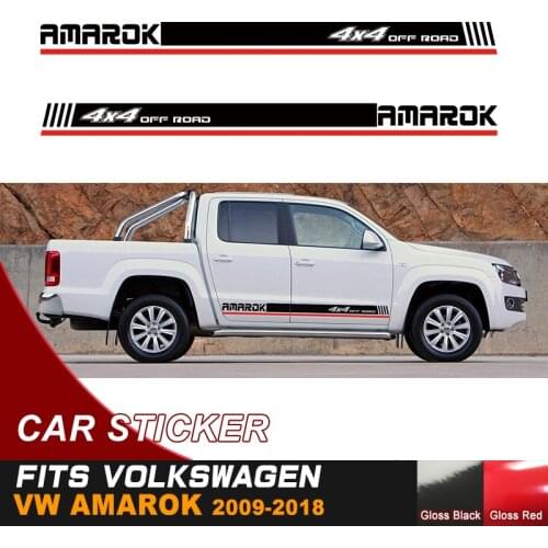 Car stickers side door stripe racing graphic Vinyl car decals fit for vw amarok 2009 2010 2012 2013 2014 2015 2016 2017 2018