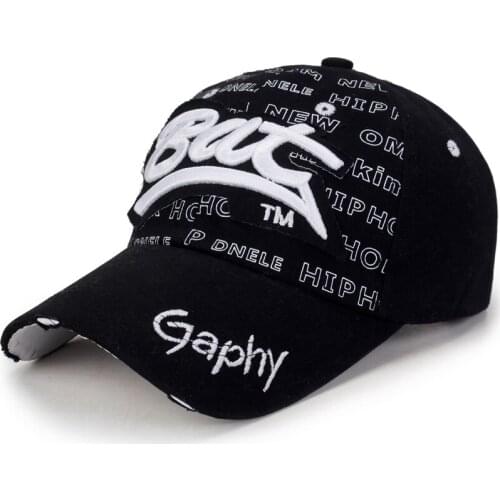 Personality fashionSpring and autumn new hole baseball cap mens three-dimensional embroidery patch visor ladies outdoor hat