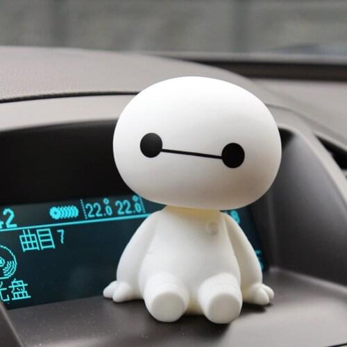 Big Hero 6 Baymax Anime PVC Action Figure Cartoon Cute Robot Shaking Baymax Dolls Car Decor Kids Toys Birthday Gift