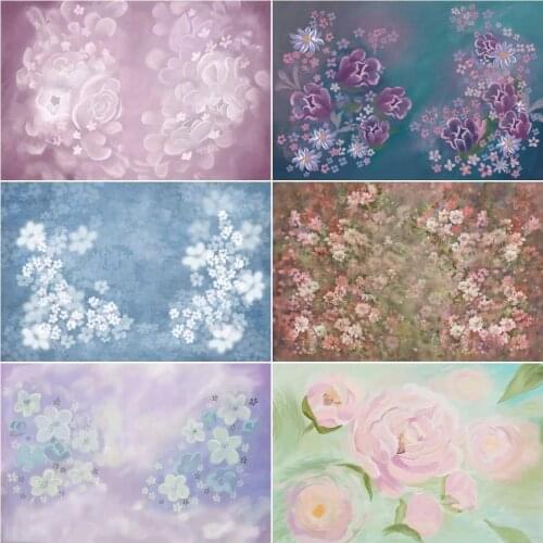 Baby Shower Photozone Faded Flowers Blossom Newborn Kids Portrait Photo Backdrops Photography Backgrounds Photo Studio
