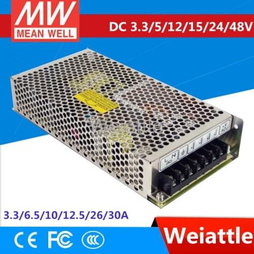 DC 3.3V 5V 12V 15V 24V 48V MEAN WELL 3.3A 6.5A 10A 12.5A 26A 30A Single Output Switching Power Supply 99W 130W 150W 156W 158.4W