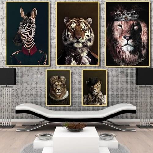 Canvas Painting for living room HD Tiger Zebra Leopard Lion Poster moderne wall art decorativas abstracto Animals print picture