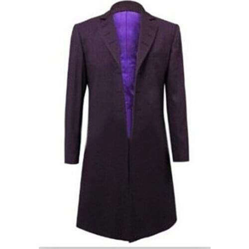 Free shipping Anime Cosplay Costume Doctor Who Twelveth 12th Blue Frock Coat Uniform Game Cos Custom Made Halloween Christmas