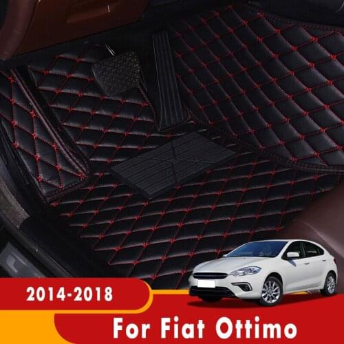 Carpets For Fiat Ottimo 2018 2017 2016 2015 2014 Car Floor Mats Waterproof Leather Foot Pads Custom Auto Interior Accessories