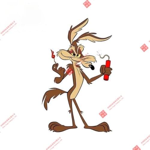 Cartoons Car Sticker Hot Wile E Coyote Rocket Car Styling Vinyl Motorcycl Decals Cover Scratches Waterproof PVC