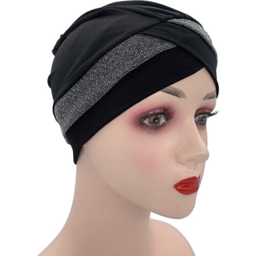 Muslim Modal Inner Hijab Caps Women Diamonds Cotton Turban Cap Islamic Underscarf Bonnet Femme Musulman Turbante Mujer India Hat