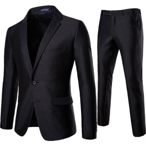 Stylish Mens Wedding Suits Black Gray Loose and Comfortable Men Blazers and Pants Size S M L XXL XXXL 4XL 5XL Men Business Suit