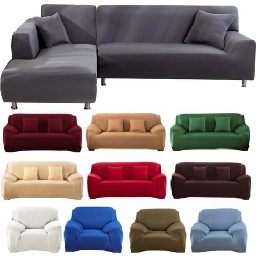 Solid stretch sofa cover couch cover slipcover for armchair corner sofa cover chaselong protector for pets and kids fully wrap