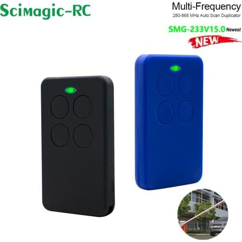 Automatic Scanning Garage Remote Control 280mhz to 868mhz Door Opener Compatible with Multi-brand Fixed Rolling Code Keychain