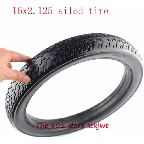 Size 16 inch Solid Rubber Electric Vehicle tire 16x2.125 Non inflation tubeless tyre fits Folding electric bicycle E-bike
