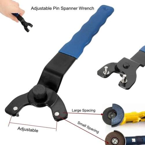 Adjustable Pin Spanner Wrench for Angle Grinder Trimming Cutting Machine Plastic Handle Household Repair Tool