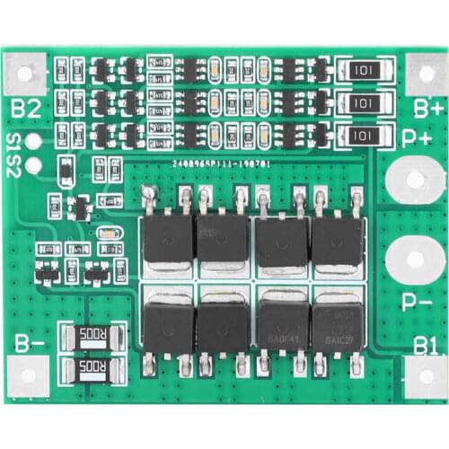 Voltage Relay 3S 12V 25A Li ion 18650 Lithium Battery Protection Board BMS PCB Short Circuit Protection Residual Circuit