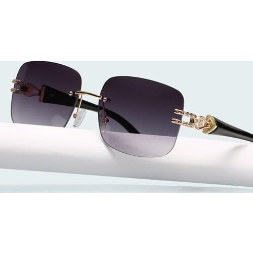 Brand Unisex Vintage square Sunglasses Women 2021 Retro Glasses Men Rimless Sun Glasses Women UV400 zonnebril dames