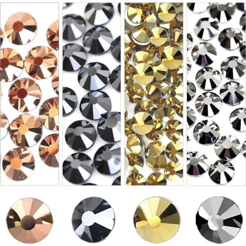 Jet Hematite Shiny Black garment hotfix rhinestones strass crystals hot fix flat back stone for DIY needlework art dress costume