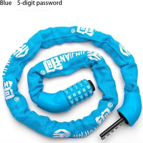 Bicycle Anti-theft Lock Mountain Bike Road Bike 4/5 Chain Lock Outdoor Cycling Bicycle Accessories Mini Helmet Bag Lock Scooter