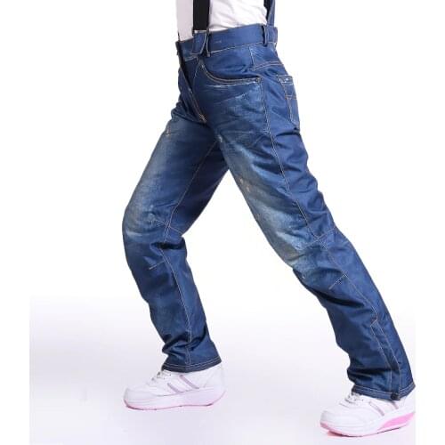 Winter ski pants 2021 high quality strap pants waterproof waterproof single board ski pants warm -30 degrees free shipping