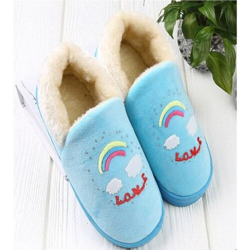 Winter new cotton slippers womens warm non-slip couple bag with cotton trailer cute thick wholesale