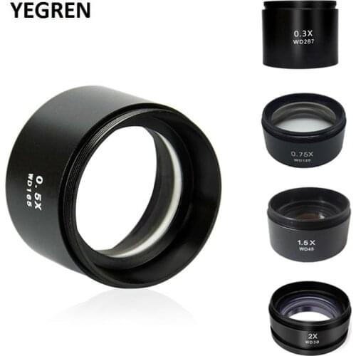 0.3X 0.5X 0.75X Reduction Lens 1X 1.5X 2X Barlow Lens Objective Lens Auxiliary Lens Thread 1-7/8" M48*0.75 f/ Stereo Microscope