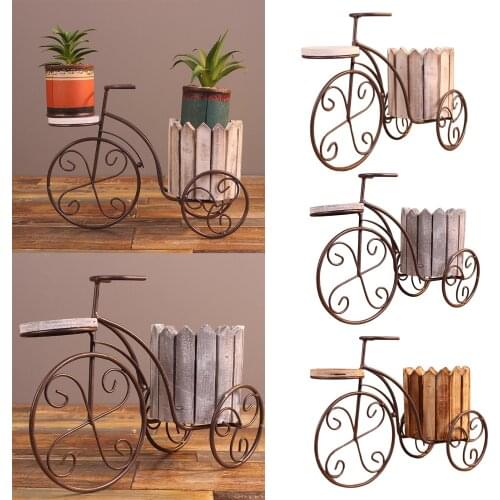 1pc Creative European Iron Bicycle Flowerpot Shelf Holder Home Decoration