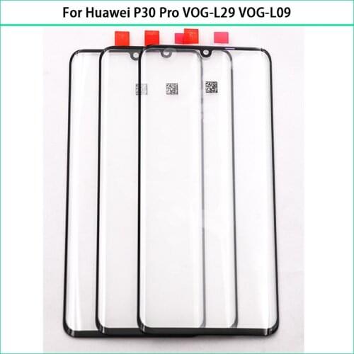 10Pcs 6.47 inch For Huawei P30 Pro VOG-L29 VOG-L09 VOG-L04 Touch Screen LCD Display Outer Glass Panel Lens LCD Front Glass OCA