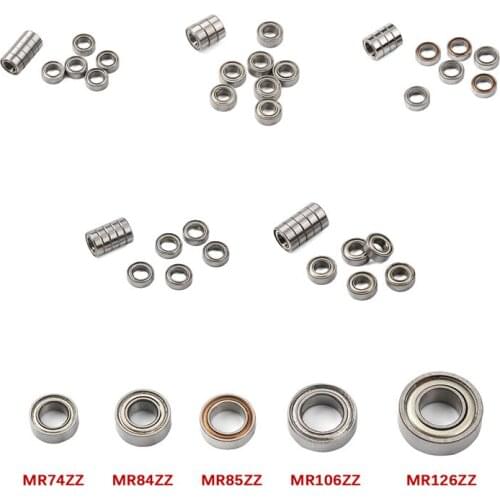 10pcs MR Series MR52ZZ/MR62ZZ/MR63ZZ/MR74ZZ/MR84ZZ /MR85ZZ/MR106ZZ/MR126ZZ Miniature Model Bearing Metal Shielded Ball Bearings