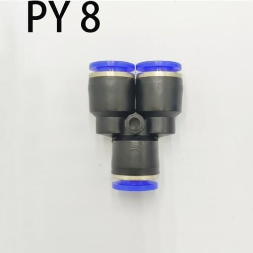 10PCS PY 8 Pneumatic fitting connector Y type 3-way tee quick push in joint