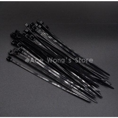 100Pcs/pack 3*100mm width 2.5mm black Factory Standard Self-locking Plastic Nylon Cable Ties,Wire Zip Tie