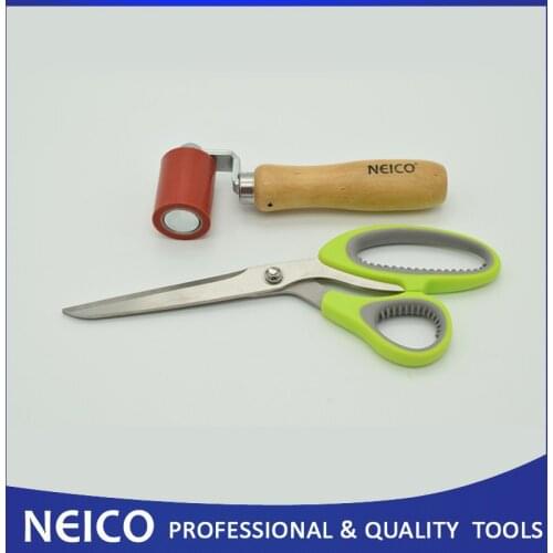 Free Shipping, 2PCS 45mm Silicone Pressure Roller With Roofing Membrane Scissors For Single Ply Roof Installating