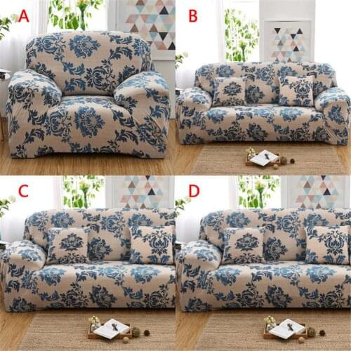 Sofa Cover Antiskid Spandex Stretch Big Elastic Whole Cover with Simple Print Pattern Western Style Sofa Furniture Cover