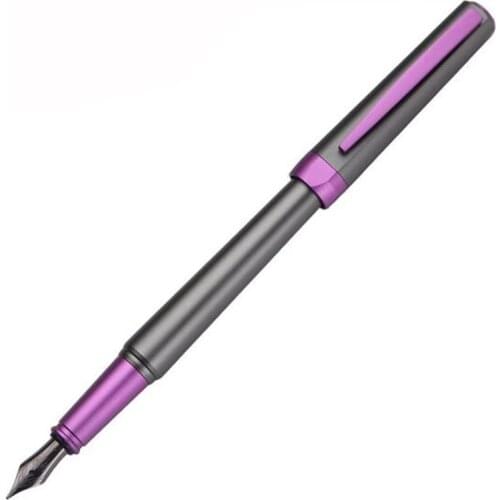 Picasso Purple Pimio 965 Black Metal Fountain Pen Bach Rhythm Titanium F Nib 0.5mm Personality For Best Writing