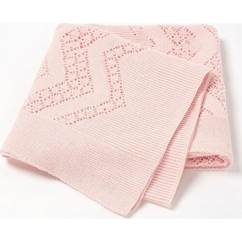 Baby Blanket Cotton Knit Plaid Newborn Girl Muslin Stroller Swaddle Wrapper Hollow Out Infant Boy Bedding Crib Quilts Super Soft