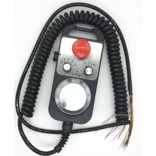 For Siemen MITSUBISHI FANUC CNC 4 Axis MPG Pendant Handwheel & Emergency Stop for FAGOR GSK System free ship