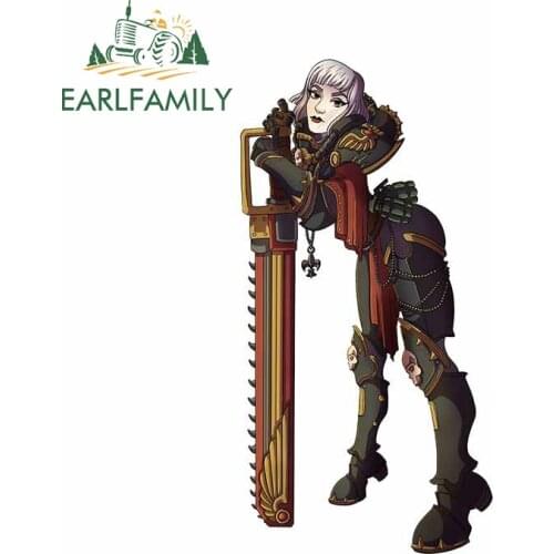 EARLFAMILY 13cm x 6.9cm Waterproof Decal for Pin Up Sister Of Battle Funny Car Stickers Creative Refrigerator Graffiti Graphics