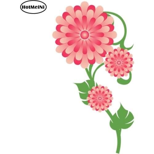 HotMeiNi 7.6cm x 13cm Mysterious Colored Romantic Flowers Car Stickers Decor Personalized