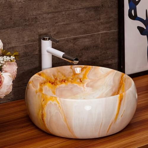 Art Ceramic Above Counter Basin Wash Basin Balcony Wash Basin Multifunctional Water Set Household Bathroom Wash Basin