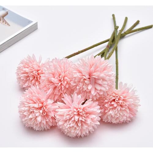 30cm Artificial Flower Dandelion Ball Chrysanthemum Fake Flower Living Room Potted Flower Arrangement Wedding Decoration