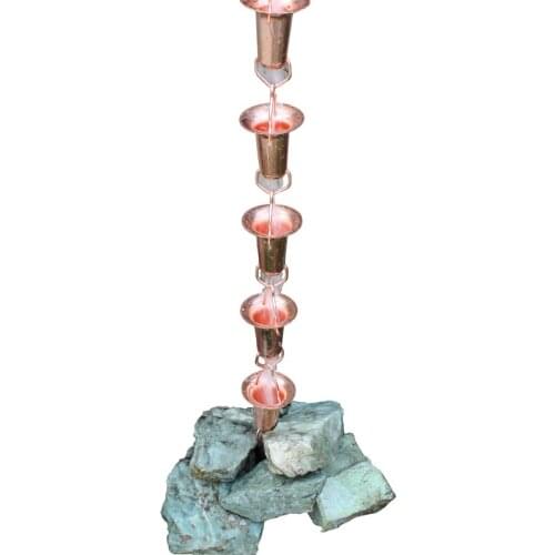 Rain Chain Temple Eaves Rain Chain Villa Red Copper Rain Chain Rain Bell Water Diversion Water Drop Chain Copper Water Pan