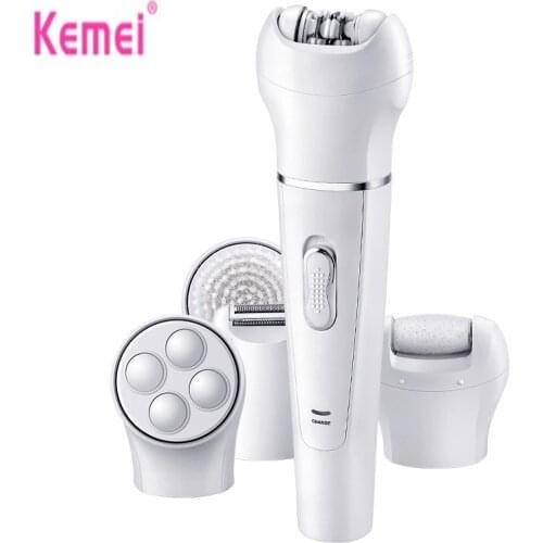 Kemei 5 in 1 Women Shaver Electric Shaver Epilator Shaving Bikini Trimmer Multifunction Ladys Shaver Remover Facial Razor 2199