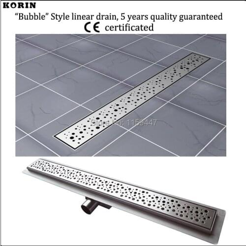 1000mm "BUBBLE" Style Stainless 304 Linear Shower Drain, Horizontal Drain, Floor Waste, Deodorant shower drain linear, Stainless