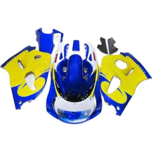 Motorcycle Fairings for SUZUKI SRAD GSXR600 GSXR750 1996 1997 1998 1999 2000, Blue Yellow white fairing kit GSXR 600 750 PL53