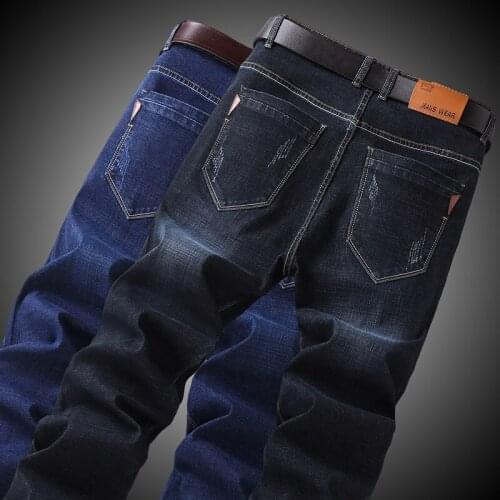 Men Jeans Jean Homme Skinny Slim Fit Denim Spijkerbroeken Heren Biker Stretch Pants Trousers Casual Business Black Blue Denim